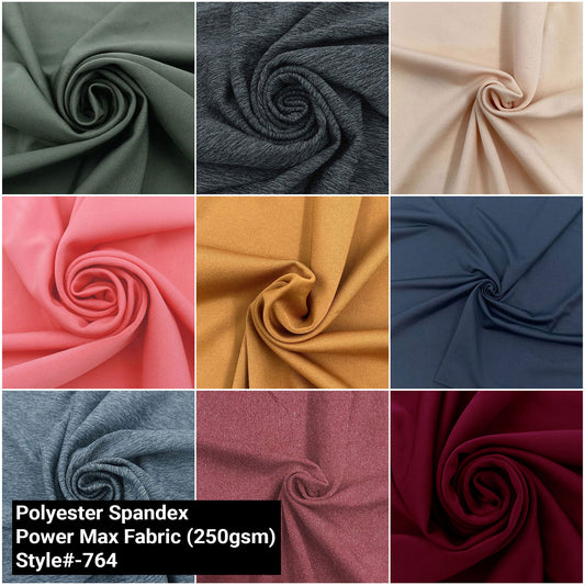 Yoga Pro 60" Polyester Spandex Power Max Fabric - 250gsm, Ideal for Activewear (SKU-764)