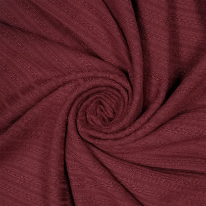 60" Width Solid Color Rayon Spandex Pointelle Rib Knit Fabric by the Yard  - (SKU-773)