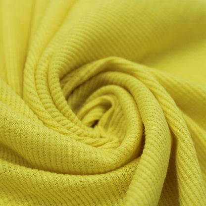 55" Width Solid Color Polyester Cotton Spandex 2X1 Rib Knit Fabric by the Yard - 170gsm- (SKU-792)