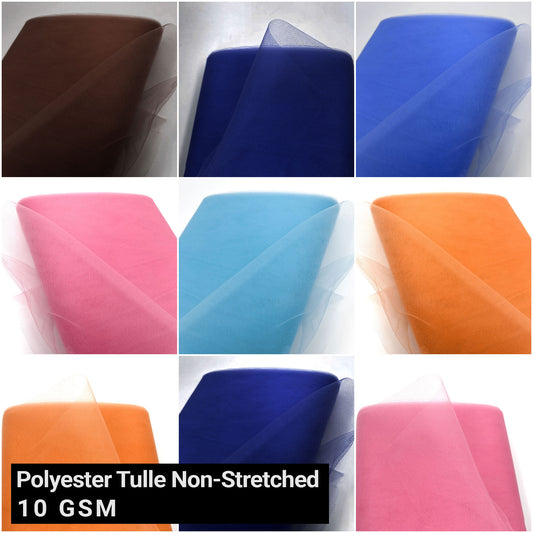 54" Wide 100% Polyester Tulle Non-Stretched Fabric by the Bolt (40 Yards) - Lightweight, Breathable & Anti-Wrinkle for Bridal, Costumes, Decorations & Backdrop- (SKU-801)