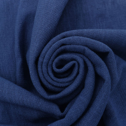 60" Wide 100% Cotton Slub French Terry Fabric by the Yard - 210 GSM, Medium Weight, 2-Way Stretch, Breathable - Ideal for Activewear, Layering & Sweatshirts- (SKU-811)