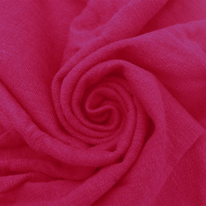 60" Wide 100% Cotton Slub French Terry Fabric by the Yard - 210 GSM, Medium Weight, 2-Way Stretch, Breathable - Ideal for Activewear, Layering & Sweatshirts- (SKU-811)