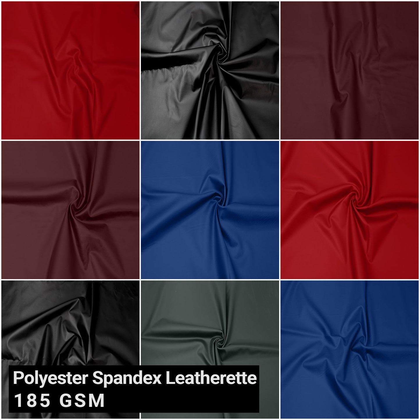 58" Wide Polyester Spandex Leatherette Fabric by The Yard-185GSM, Lightweight - Anti Wrinkle & 4-Way Stretch Best for Skirts,Jackets, Clothing, Upholstery & DIY- (SKU-824)