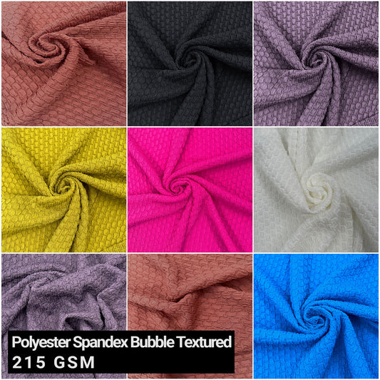 59" Polyester Spandex Bubble Textured Fabric by the Yard - 215gsm - (SKU-833)