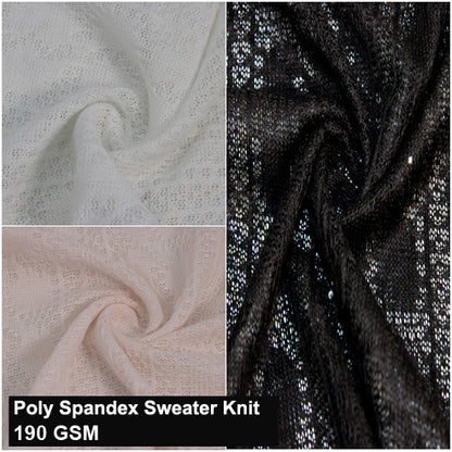 Sweater Knit Fabric – 97% Polyester, 3% Spandex Fabric by the Yard-190 GSM (SKU-932)