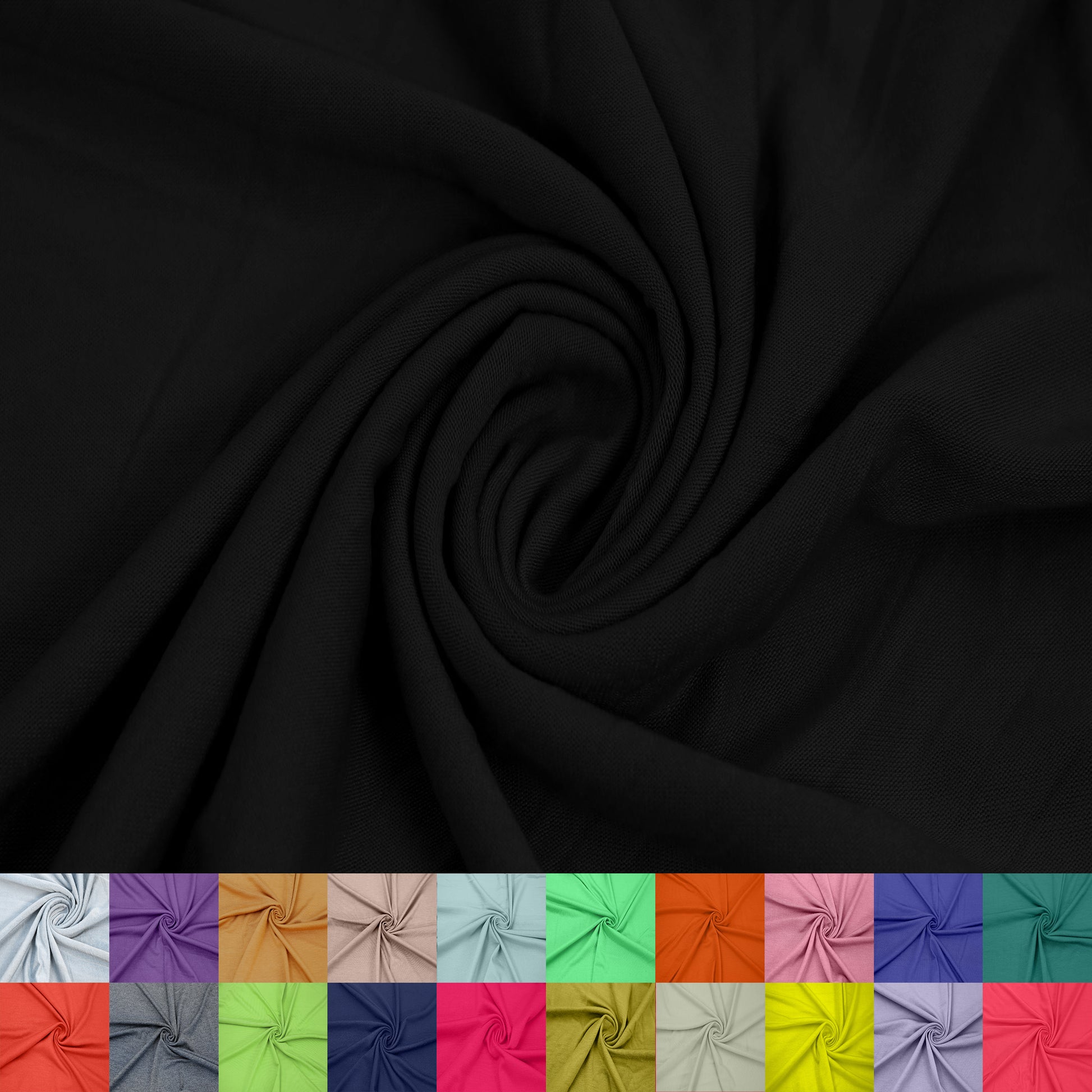 Black  rayon spandex jersey knit fabric