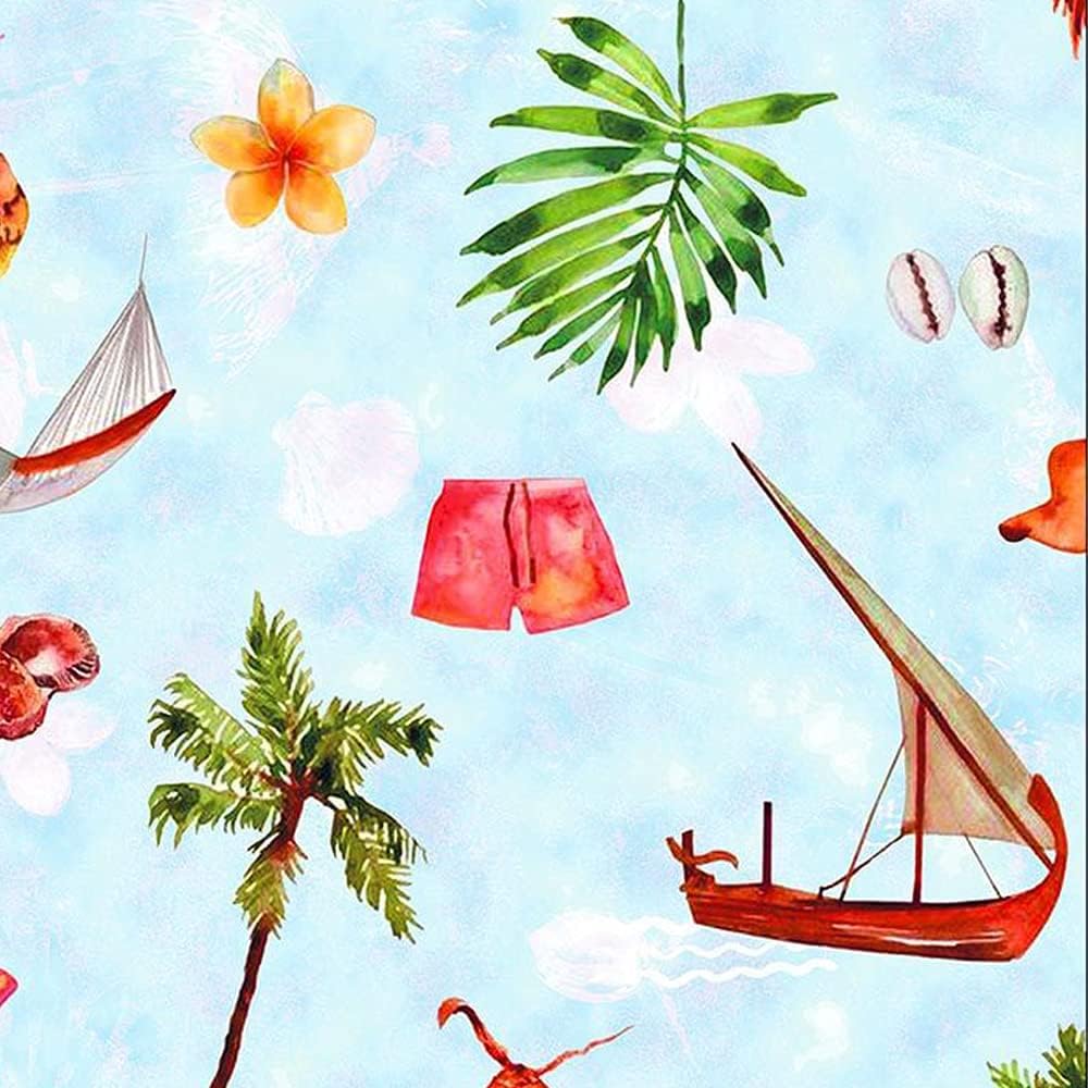 44" Wide 100% Cotton No Stretch Quilting Fabric-Printed Designs for Sewing, Clothing, Crafts, Accessories, Home Decor,  and DIY Projects (Quilting Fabric- Under Water Collection)