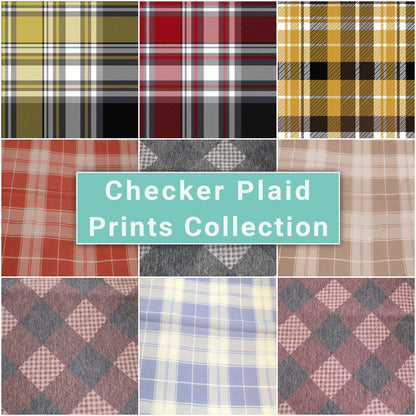 Checker Plaid Print Fabric Collection