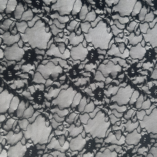 92% Nylon 8% Spandex Fabric by The Yard – 58/60" Wide, 100 GSM Lightweight Stretch Fabric for Activewear, Swimwear, Lingerie & DIY Sewing. (L-4165-LACE)