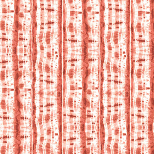 Coral Peach Tie Dye Pattern Printed Rayon Spandex Jersey Knit Fabric by the Yard