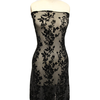 Printed Poly Power Mesh Flocking Fabric 60" Wide (92% Polyester, 8% Spandex) – Lightweight Stretch Mesh-(P-593-453)