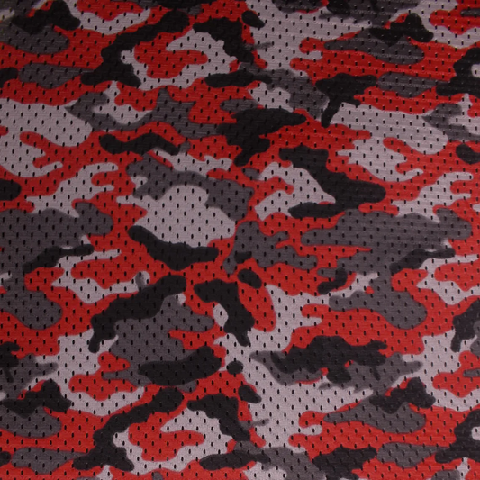 Camouflage Football Mesh Poly Stretch Sports Knit Fabric - Style 2010